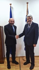 Συνάντηση του Προέδρου του Ινστιτούτου Καταναλωτών ΙΝΚΑ12 Γιώργου Ευγενικού με τον Γενικό Γραμματέα Υπουργείου Ανάπτυξης και Εμπορίου κ. Ναπολέοντα Μαραβέλια για κρίσιμα ζητήματα της αγοράς και των καταναλωτών